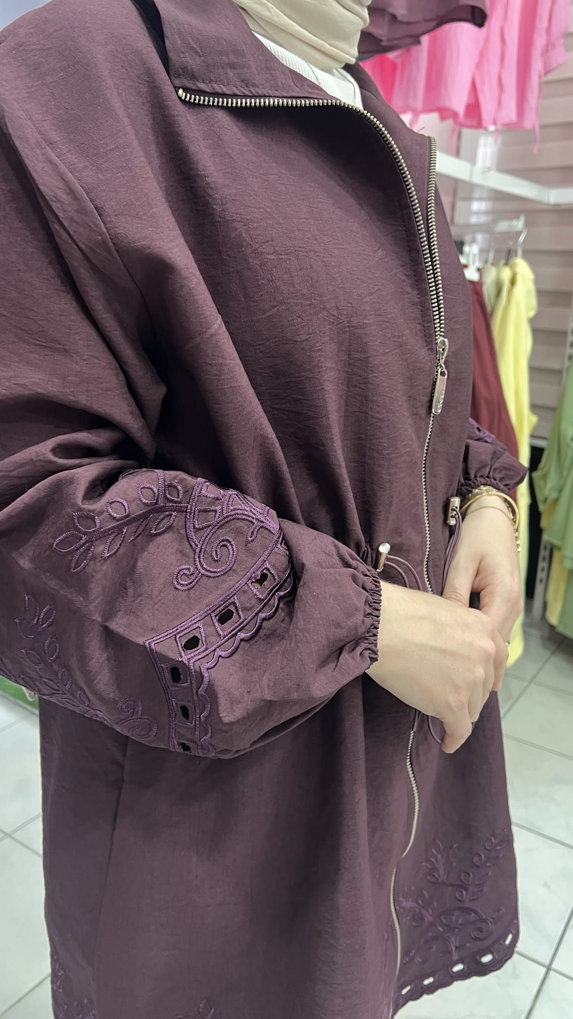 dantel işlemeli kap