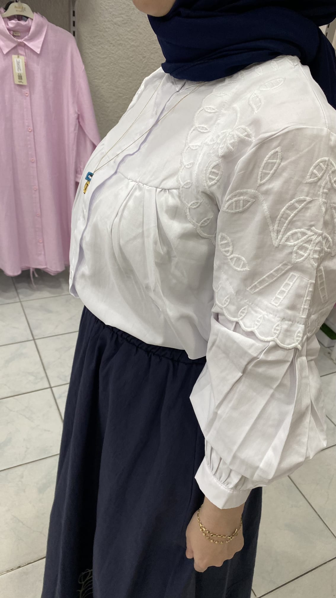 nakışlı etek üstü gömlek