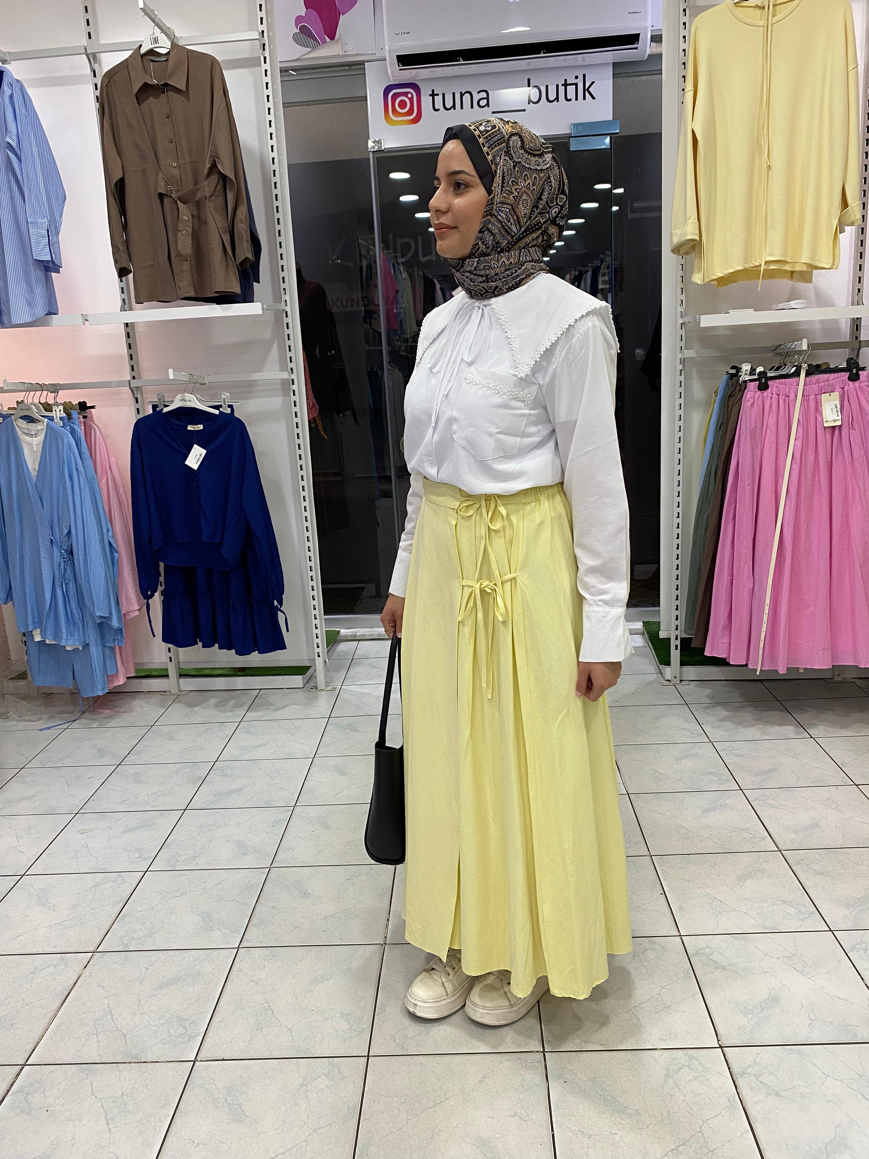 bebe yaka etek üstü gömlek